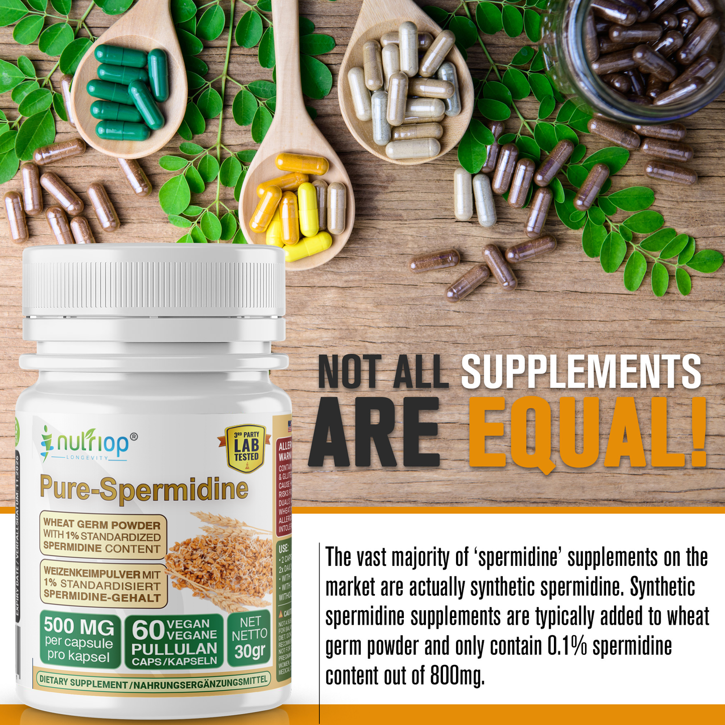 Nutriop® Pure Spermidine - Max Potency -10mg - 30 servings-4