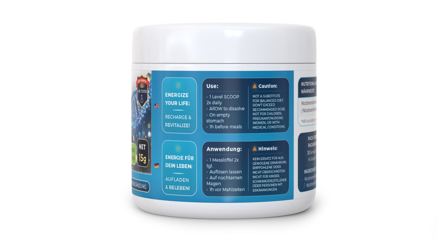 Nutriop Longevity® PURE-NMN Nicotinamide Mononucleotide Extreme Potency sublingual powder -15 grams-4
