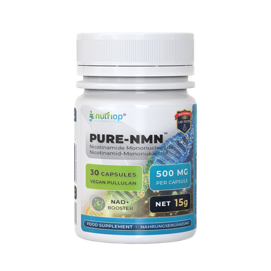 Nutriop Longevity® Pure-NMN Nicotinamide Mononucleotide Extreme Potency 500mg Capsules (x30) - 15 Grams-0