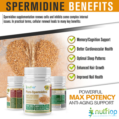 Nutriop® Pure Spermidine - Max Potency -10mg - 30 servings-1